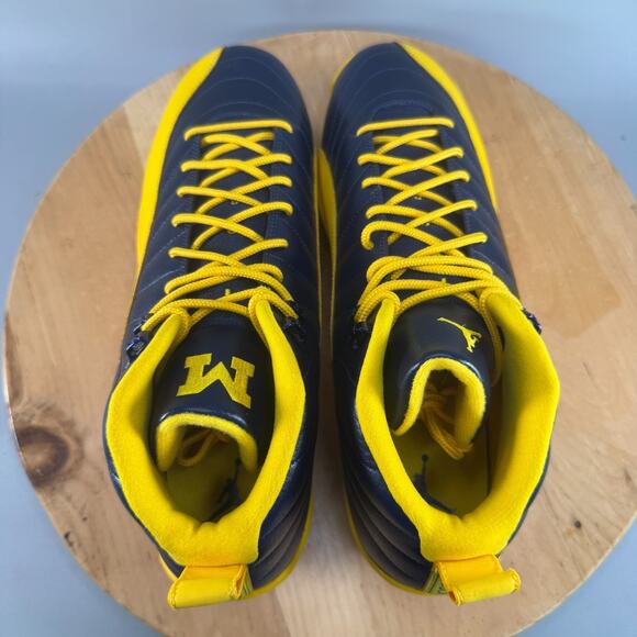 Mens 16 - Jordan 12 Savage 3 UM P 'University of Michigan'‎ PE Football Cleats - Picture 5 of 8